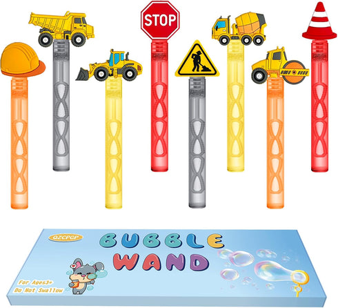 QZCPGP Favors,24Pcs Construction Party Construction Bubble Wands for Kids Birthday Party Supplies,Baby Shower Prizes