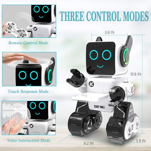 5-7, 8-12 Robot Toys for Kids Intelligent Interactive Remote Control Robot Toy with Built-in Piggy Bank Educational