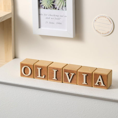 8 8 78 Kigley Pcs Custom Wooden Name Sign Letter Blocks and Wooden Letter Name Wooden Cubes Wooden Blocks