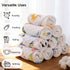 MALOMME 8 Pack 6 10x10 Muslin Baby Washcloth - Soft & Absorbent Washcloth Layer Natural Cotton Wash Cloths for Newborn