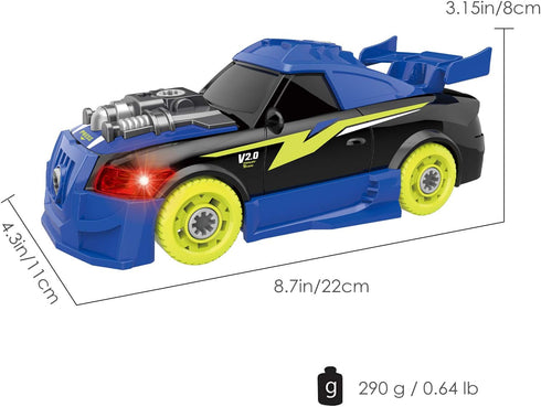 Take Apart Toy Racing Car, 2 in 1 Build Your Own Car, Gift for Children Construction Building Toys