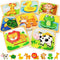 TOY Life Wooden Puzzles for Toddlers 2-4, Montessori Toys for 1 2