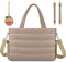 KUBYA Diaper Bag Tote, Puffer Diaper Tote Bags for Women Lightweight Travel
