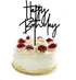 DIY Black Acrylic Happy Birthday Cake Topper