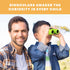 Promora Binoculars for Kids, Set with Magnifying Glass & Compass, Purple, for Ages 3-12