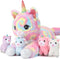 22inch Unicorn Stuffed Animals Cat Plush for Girls, Momma Cat Plushie with