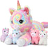 22inch Unicorn Stuffed Animals Cat Plush for Girls, Momma Cat Plushie with