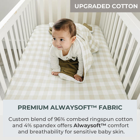 2 Pack Pobibaby Crib Sheets for Boys, Premium Fitted Baby Boy Crib Sheets for Standard Crib Mattress Ultra-Soft Jersey