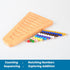 BOHS Montessori Bead Stair Set, 1-10 Counting with Sorting Tray, Compact Educational Toy for Preschool Learning