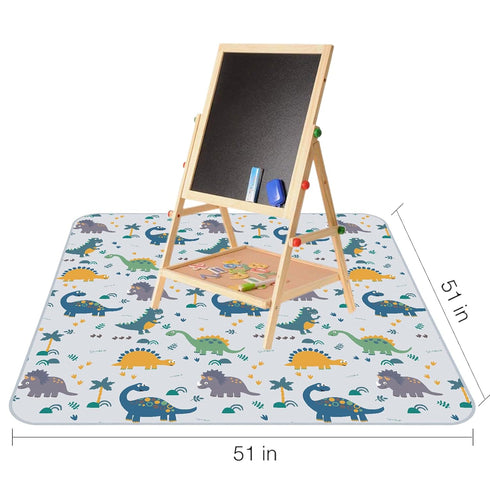 51" Splat Floor Mat for Under High Chair/Arts/Crafts by CLCROBD, Waterproof Anti-Slip Food Splash Spill Mess Mat