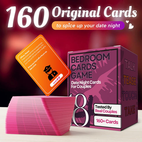 Renaco Gift Company 160 4 Cards Couples Games for Adults - Romantic & Naughty Game Date Night Ideas to Spark