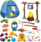 MITCIEN Kids Camping Set with Play Tent, Campfire, Binoculars, Oil Lantern, and Pretend Cutting Fruits for 3-5 Year Olds