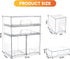 4 Pack Countertop MINMUNJIU Baby Bottle Organizer, Clear Space-Saving Stackable Drawer with Handle, Baby Bottle Storage
