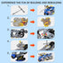 ZHYLLO 3-5, Set 3 4 5 6+ Take Apart Motorcycle Toy for Kids Mechanic Toy DIY Repair with LED Lights, Real Engine Sounds