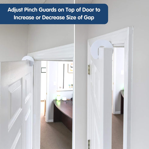 Wittle Baby Proofing Door Stopper, 4pk, Soft EVA Foam Finger Pinch Guard, Prevents Injuries, White