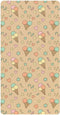 Jynexis Ice Cream Heart Beige Pattern Baby Crib Sheets, Cotton Fitted Crib Sheet,