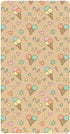 Jynexis Ice Cream Heart Beige Pattern Baby Crib Sheets, Cotton Fitted Crib Sheet,