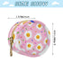 Fried Eggs Round Pacifier Storage Case with Zipper, Portable Pacifier Case for Travel, Diaper Bag & Purse, Pacifier