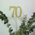 Pack of 10 Gold Glitter 70th Birthday Centerpiece Sticks - Number 70 Table Topper Decorations