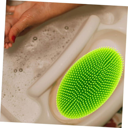 Gentle Silicone Baby Bath Brush for Newborn Scalp Massage