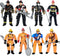 HAPTIME 8 Pieces Firefighter Action Figures, Fireman Toys for 3-7 Year Old Boys, 4-Inch Toy Figure & Playsets