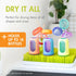 Countertop 13.5 11 2.5 1 Count Boon Lawn Baby Bottle Drying Rack with Antimicrobial Tray - Spring Green - Bottle Rack
