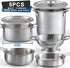 13Pcs Playset, Set 3 Kids Pretend Play Kitchen Accessories Pots and Pans Stainless Steel Pots and Pans Cooking Utensils