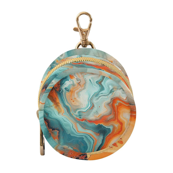 YETTASBIN Marble Portable Pacifier Holder Case with Metal Hook Buckle & Zipper for