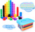 QUYSK 300 Counting Pcs Linking Cubes for Kids - Blocks with Storage Boxes, Connecting Cubes Math Manipulatives