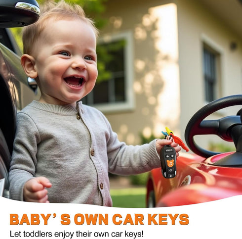 iKOIHO 1 6+ Baby Toy Car Keys - Baby Keys Toy Pretend Play with Sounds & Lights Interactive Musical Sensory Learning
