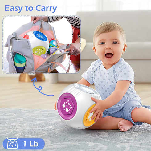 Bilingual Cube Learning Toy for 1+ Year Old, Educational Gift for Toddler Age 1-2, Musical Baby Toy 12-18 Month