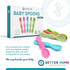 Soft Silicone Baby Spoons, Self-Feeding for 6-12 Months, Ergonomic Training Spoons, BPA Free