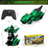 2.4Ghz 360 4-7 8-12 Kroyedfuw Dinosaur Transform Rc Cars, Remote Control Car Transforming Robot with Flashing Light