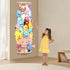 VOMELON Hammock Hammock Stuffed Animal Storage Wooden Half Circle Design Wall Hanging Plush Toy Organizer for Kids Room