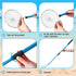 2 2 Pink,18.5-30 Inch,Scoop) Roshtia Pcs Beach Sand Sifter Scoop with Shell Bags Long Adjustable Handle Mesh Sand