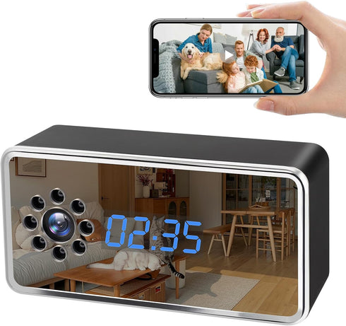 TnoxHD Clock Camera 4K HD Wireless Home Security Camera with Night Vision, Motion