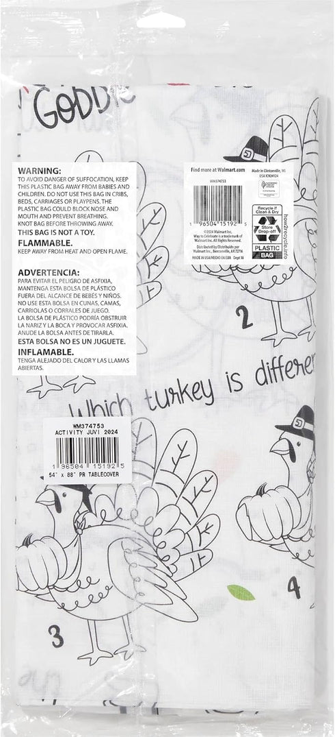 Paper Activity Happy Thanksgiving Tablecover