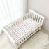 miaozhen 1 Pack 52x28 Cotton Baby Crib Sheets for Boys Girls Comfy Breathable Gray Plaid Offwhite Toddler Mattress