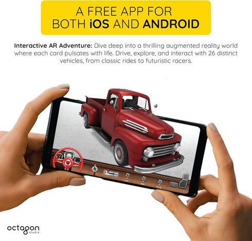 Cars 4D+ Augmented Reality Flashcards, Interactive Driving Experience with 26 Vehicles and Educational App