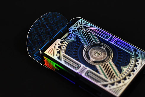 Alloy Cobalt Playing Cards Poker Deck, Custom Design Foiled Backs & Faces, New