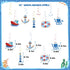 PRATYUS Nautical Party Decorations for Boys, Girls, Adults - Anchor Sailboat Theme Supplies with Banner, Cake Topper,