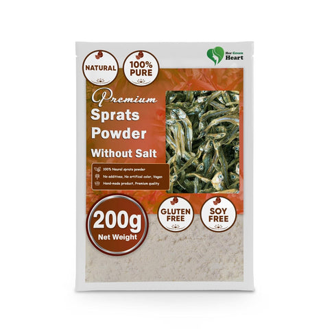 HER GREEN HEART 100% Sprats Powder - Pure Dried Sprats, Natural Seafood Powder for Cooking, Seasoning, and Recipes