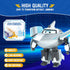 Super Wings Transformer Toys, 5" Airplane Robot Action Figure, 2-in-1 Mode, Fun Toy for Kids Age 3+, Silver