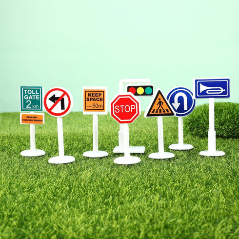1 Set Playset TOYANDONA Play Traffic Signs, Street Signs for Kids