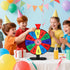 Retbtnm 12-Inch 12 Color Prize Wheel, Slot Editable Spinning Wheel with Dry Erase Board & Marker for Parties