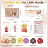 Set Wooden Play Food for Kids Pretend Hamburger Fast Food Toy Play Kitchen Accessories for Toddlers Toy Food Gift