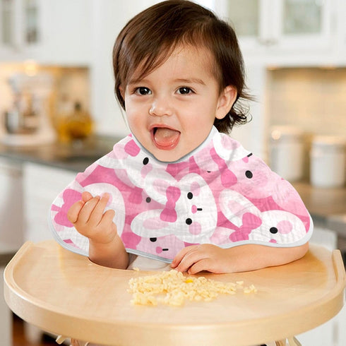 tplaotee 22x11in Cartoon Cute Rabbit Pink Cotton Baby Burp Cloth Good Absorbent? Baby wash Cloth for Babies Girls