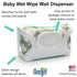 (2 Pack) 84 Count Pack Gadjit Wet Wipes, Hand Wipes & Baby Wipes Wall Dispenser | Mounts on a Wall and Holds Up to a |