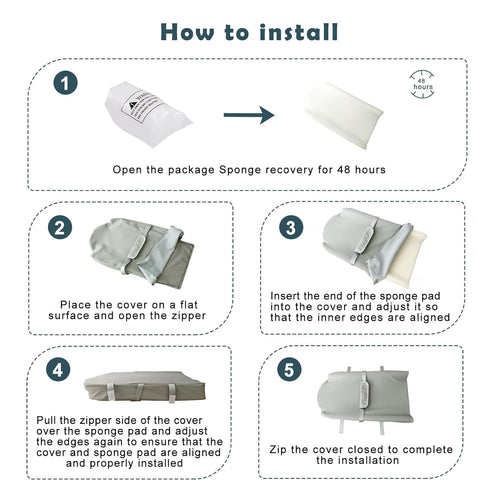 Tizoerly Wipeable Baby Changing Pad for Dresser, Portable Changing Pad with Restraining Belt, Soft & Non-Slip