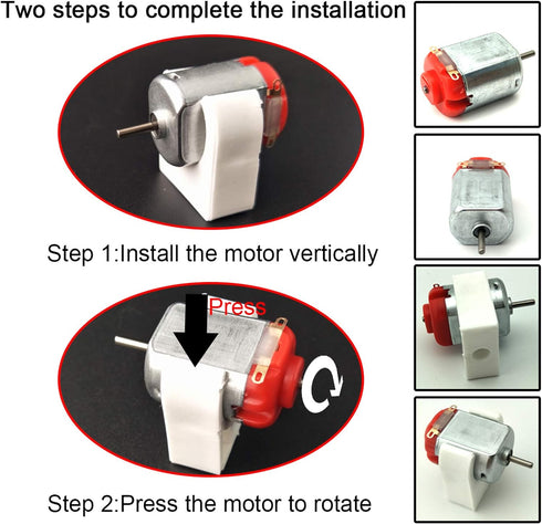 6 Set 1.5-3V 24000RPM 84 2 EUDAX Rectangular Mini Electric DC Motor with Pcs Plastic Gears,Electronic Wire, x AA